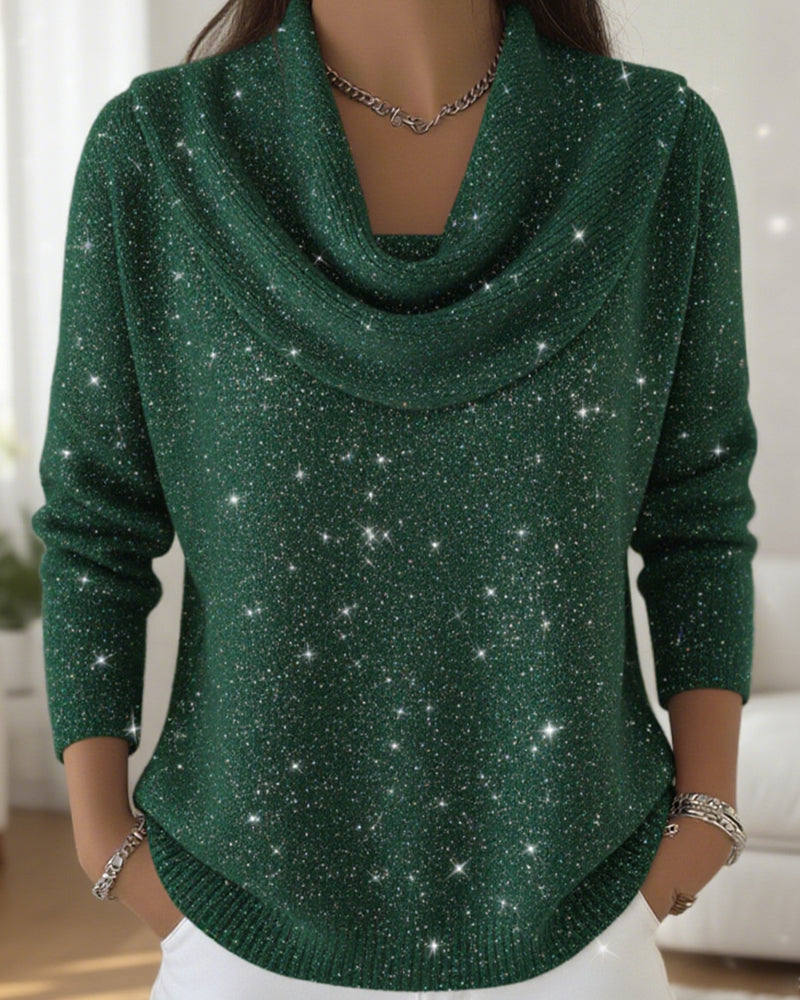 High Collar Knit Sweater