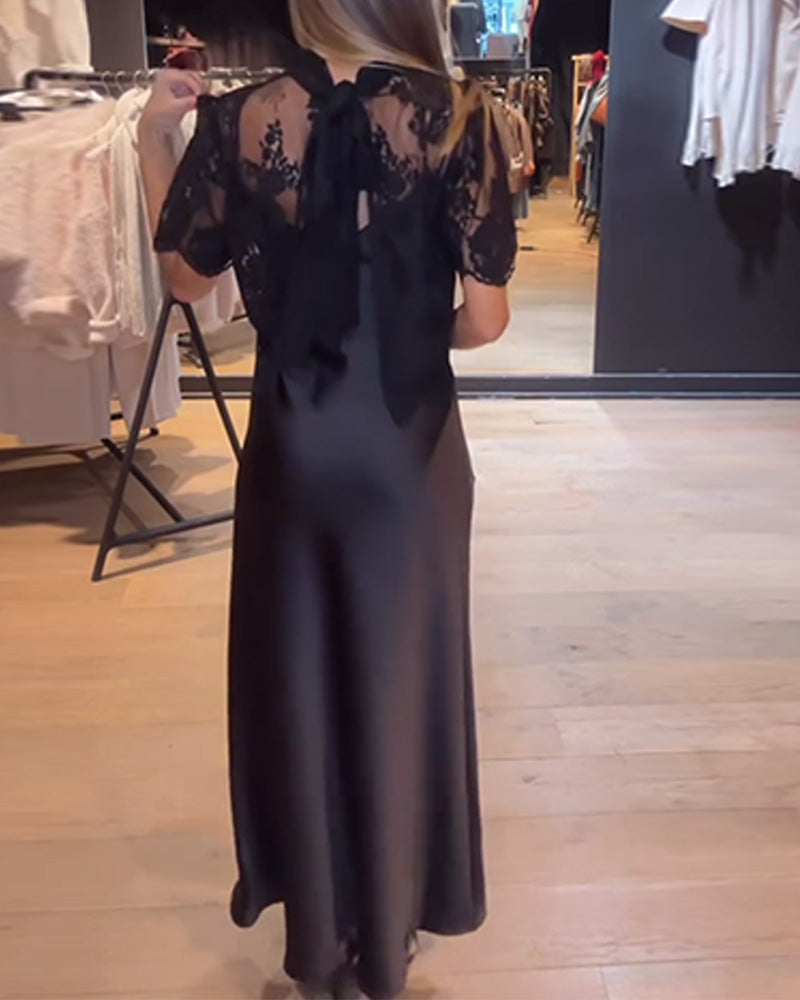 Lace Cami Maxi Dress with Blouse