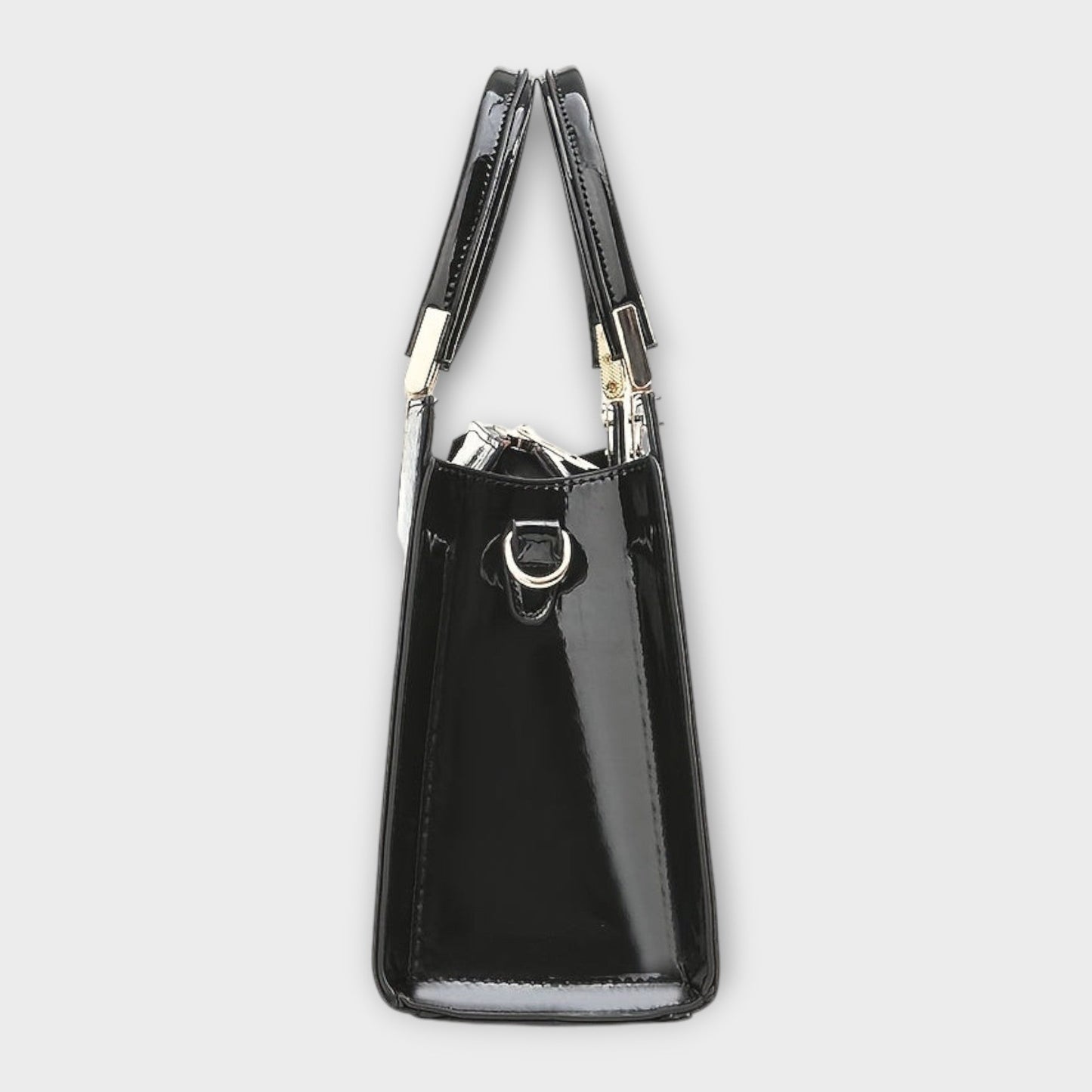 Lublanca - Glossy Crocodile Pattern Handbag