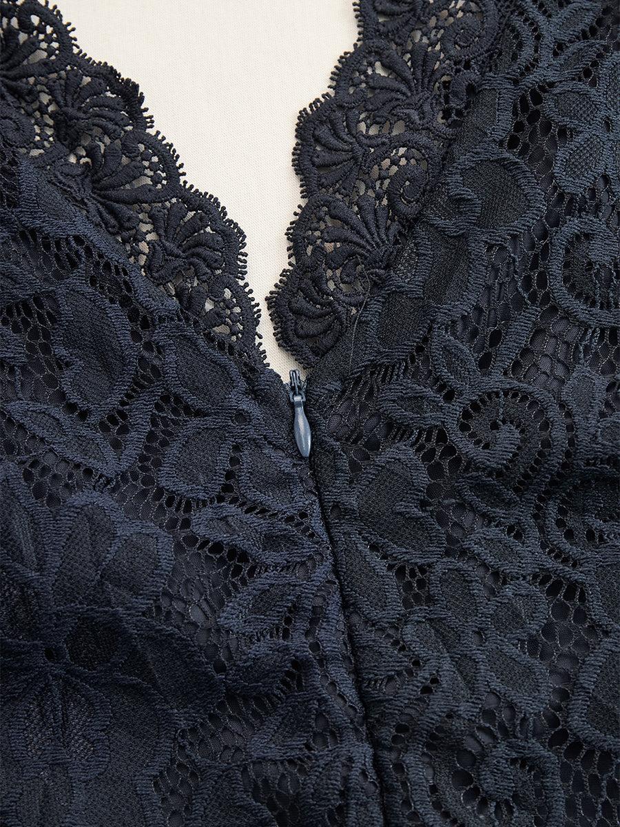 Vintage Bohemian Lace Midi Dress
