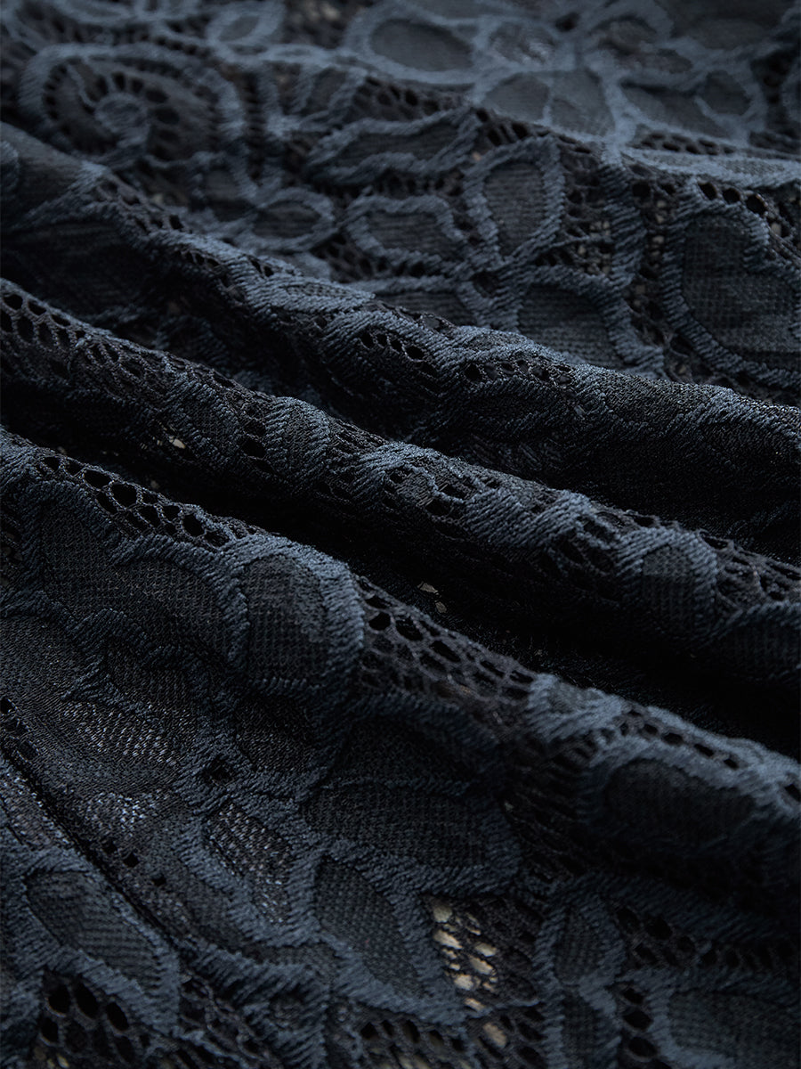 Vintage Bohemian Lace Midi Dress