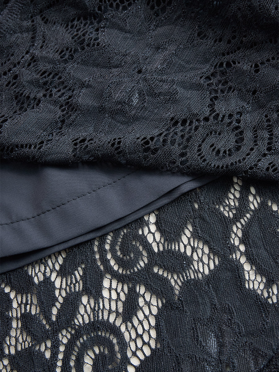 Vintage Bohemian Lace Midi Dress