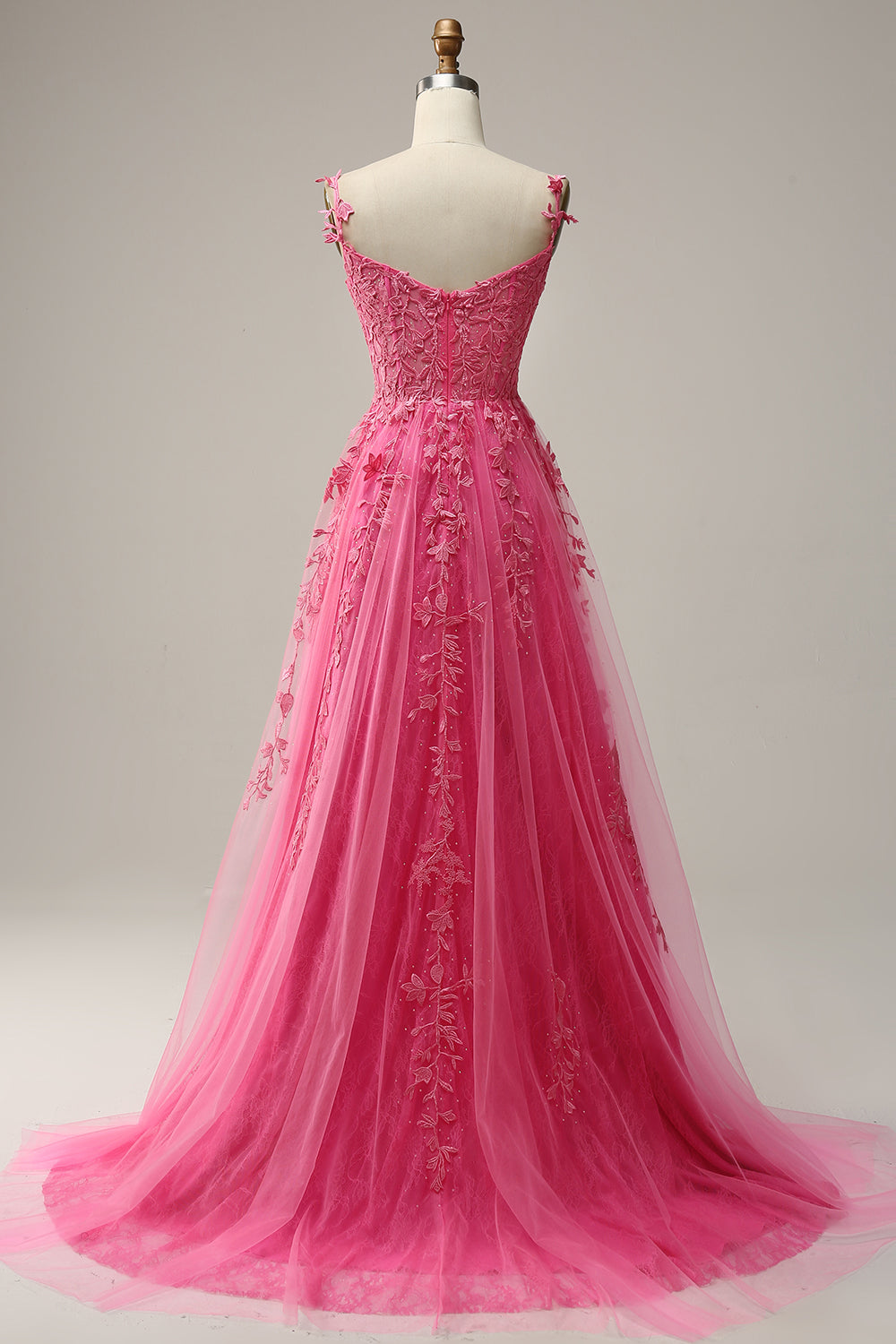 Off Shoulder Applique Prom Dress