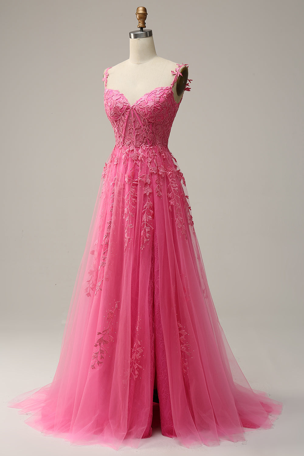 Off Shoulder Applique Prom Dress
