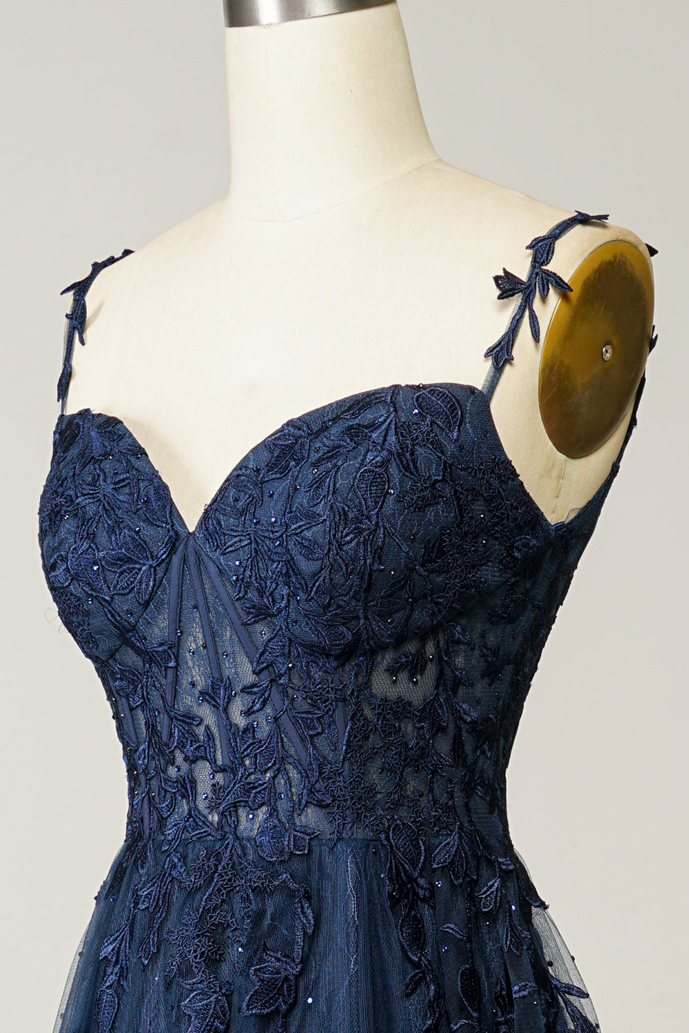 Off Shoulder Applique Prom Dress