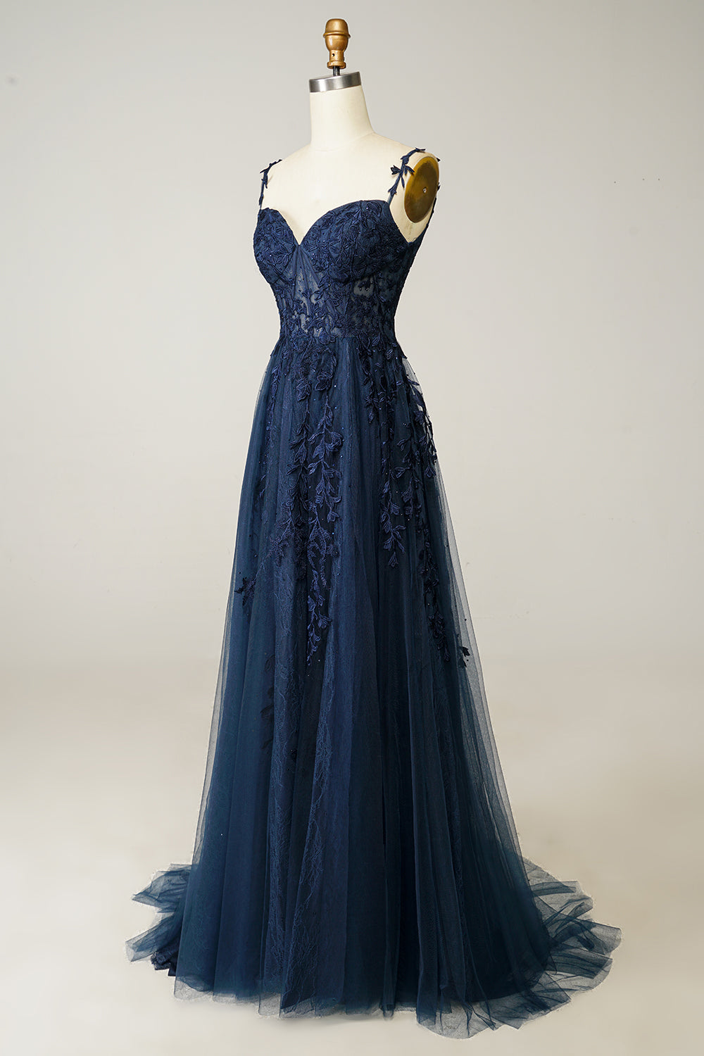 Off Shoulder Applique Prom Dress