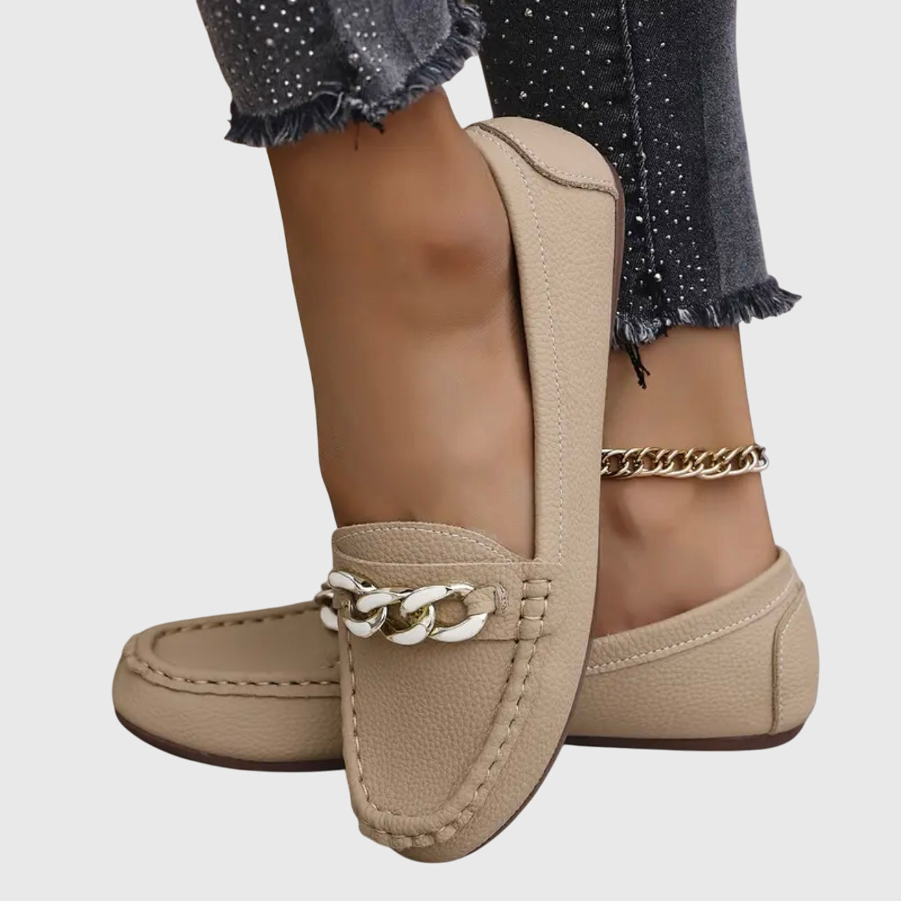 Gold Chain Comfort Loafers
