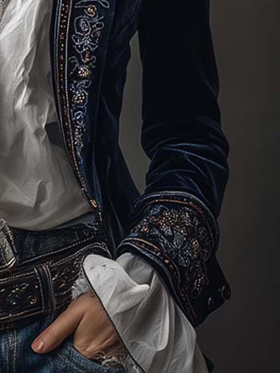 Mary | Navy Polyester  Jacket