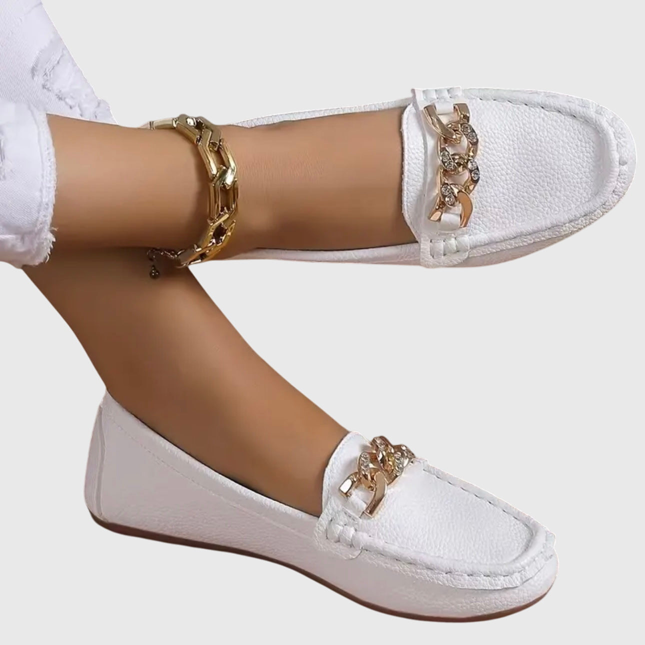 Gold Chain Comfort Loafers