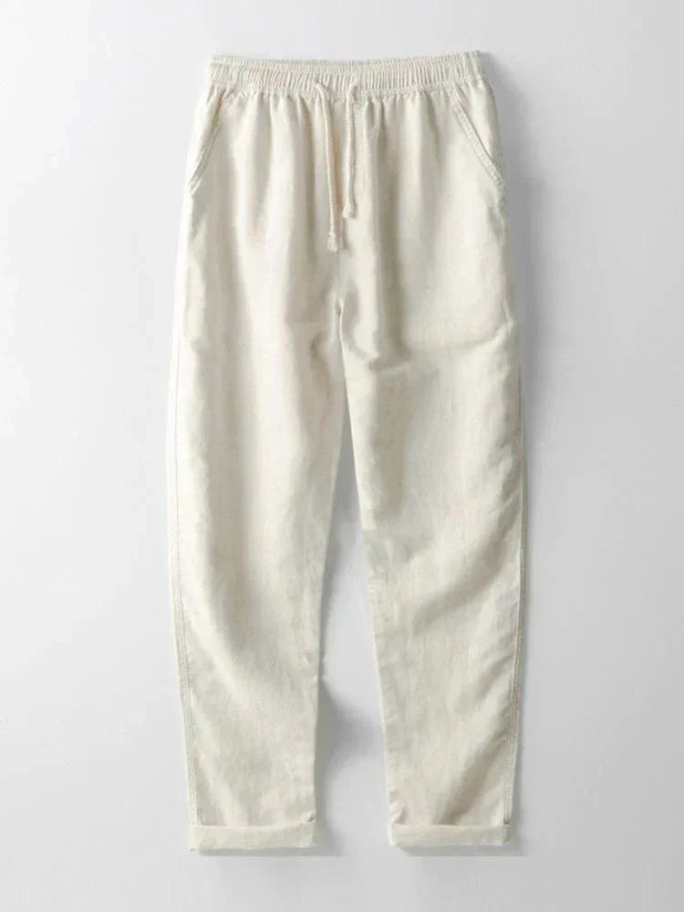 Textured Openwork Shirt and Relaxed Trousers Set