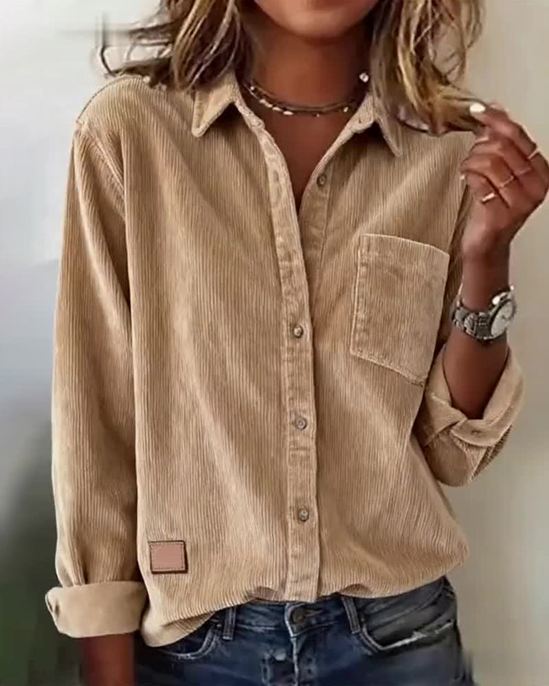 Shirt Modieus Corduroy Collar