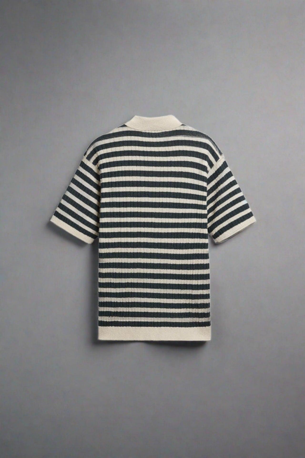 Knitted Striped Polo