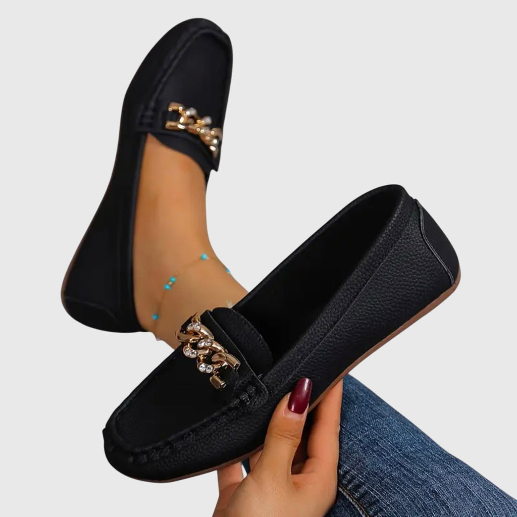 Gold Chain Comfort Loafers