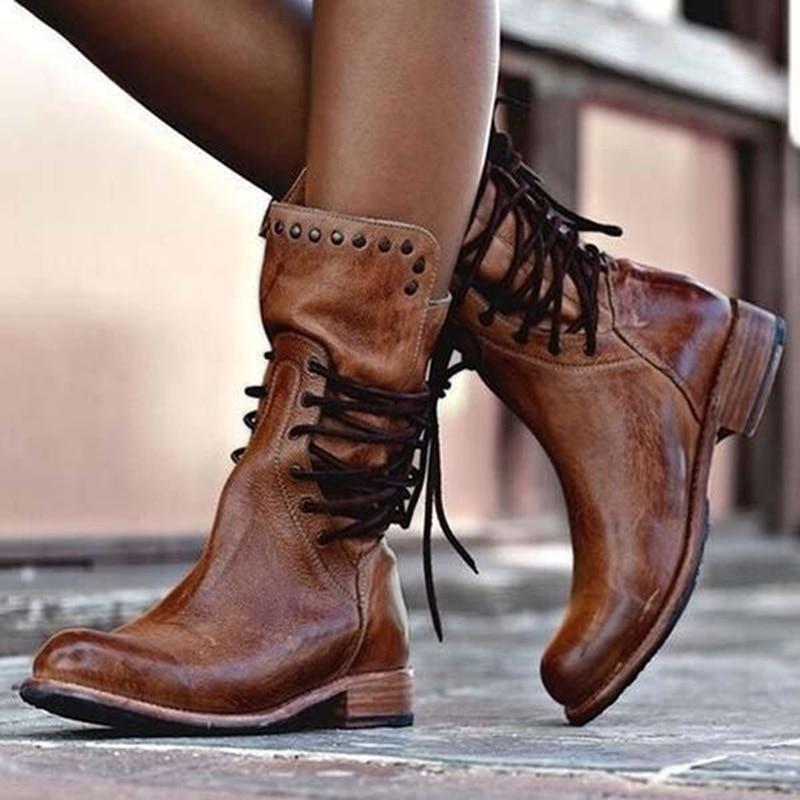 Wynona | Rustic Vintage Leather Boots