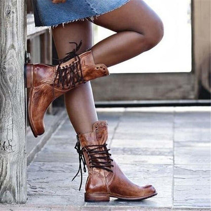 Wynona | Rustic Vintage Leather Boots