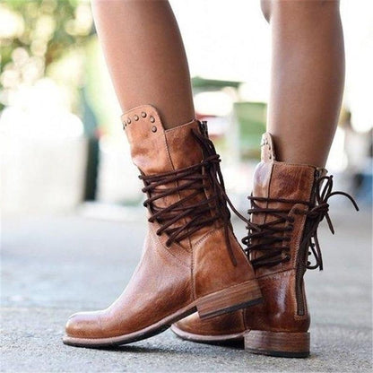 Wynona | Rustic Vintage Leather Boots