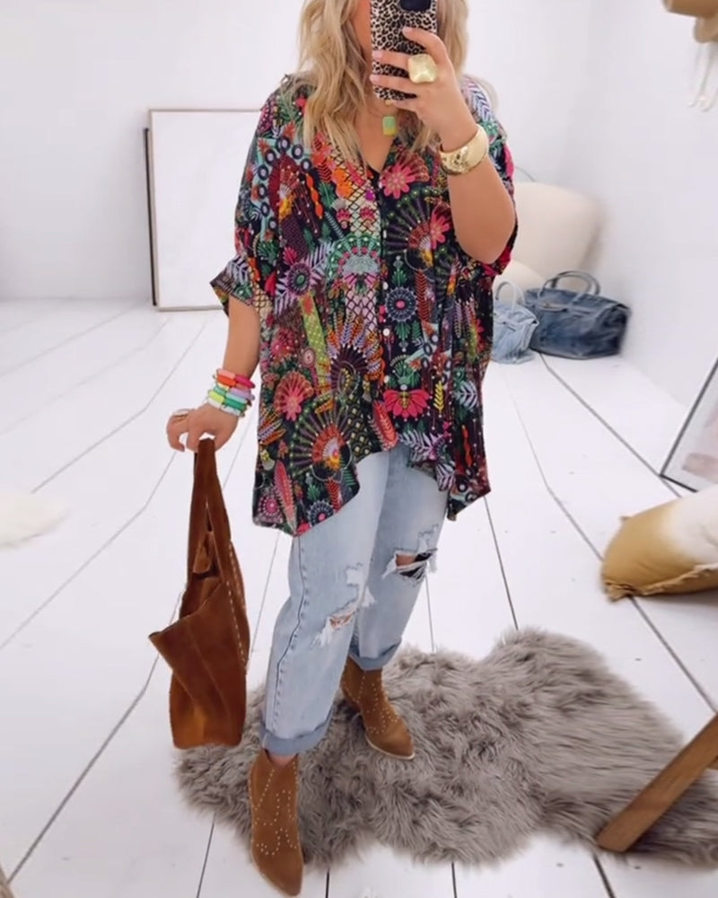 Printed Los Mode Blouse