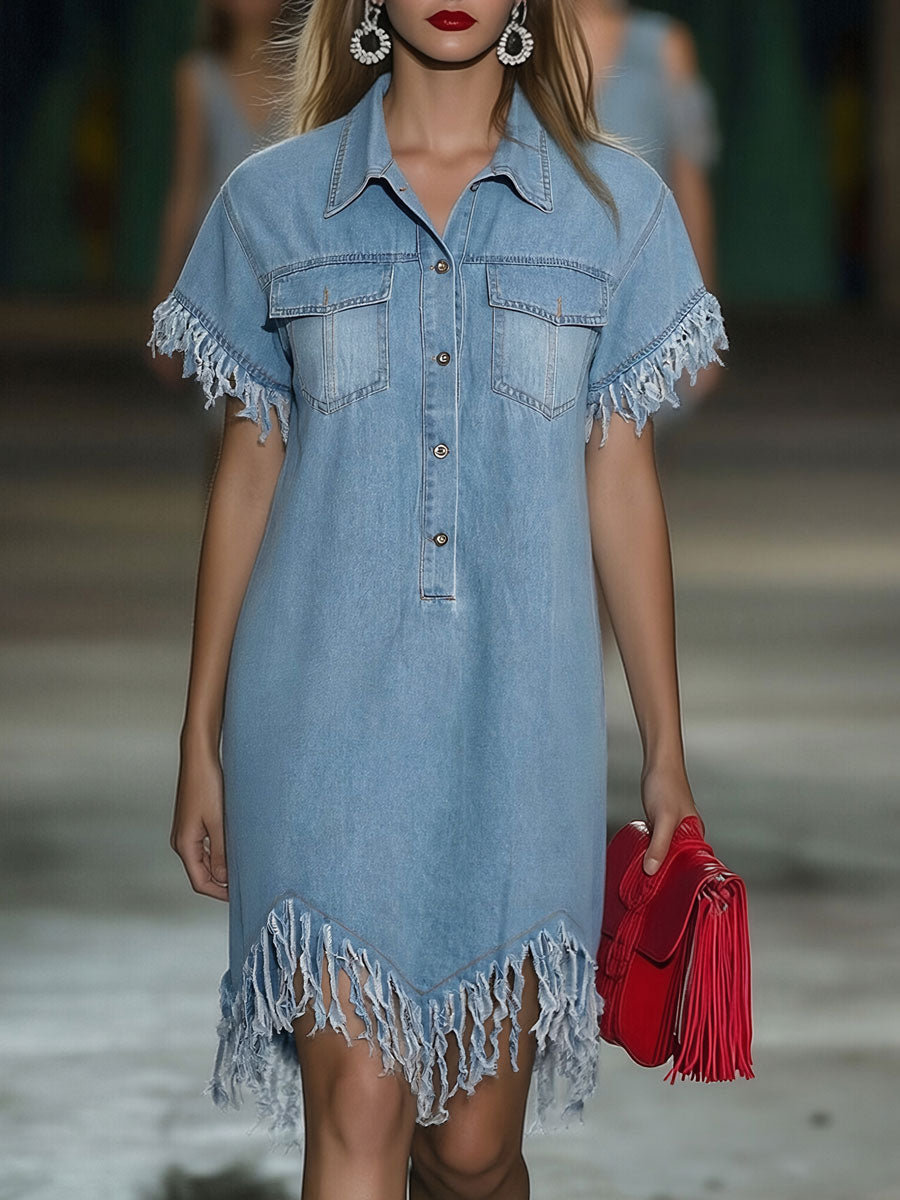 Women’s Denim Shirt Mini Dress