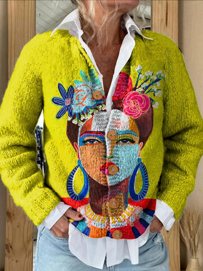 NOOR™ | Artistic Portrait Cardigan