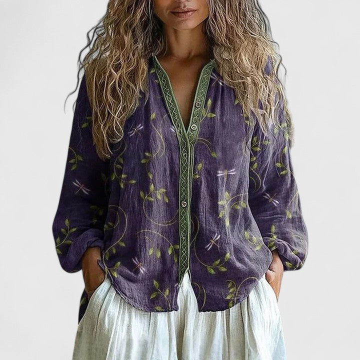 Leaf Print Blouse