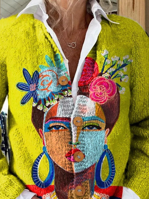 NOOR™ | Artistic Portrait Cardigan