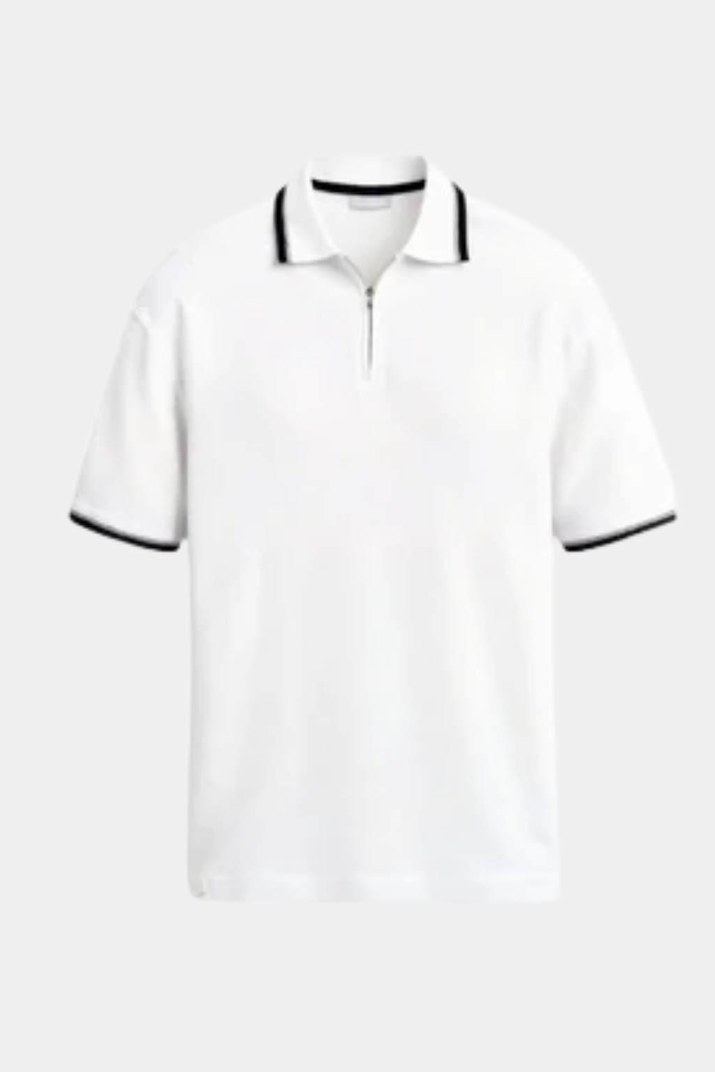 Knitted Quarter Zip Golf Polo