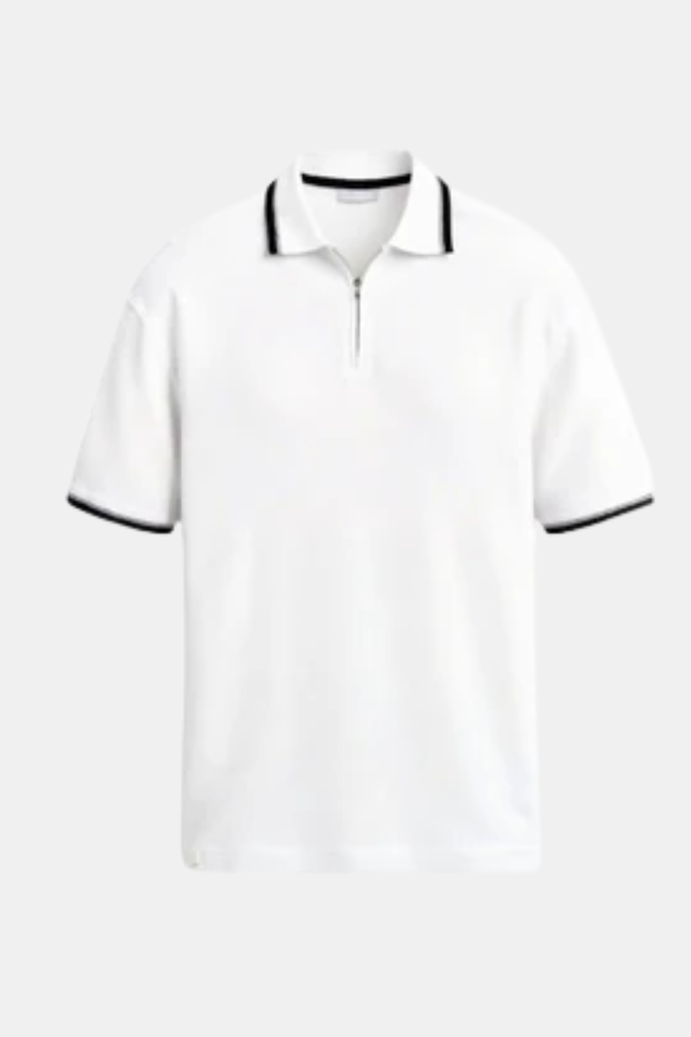 Knitted Quarter Zip Golf Polo