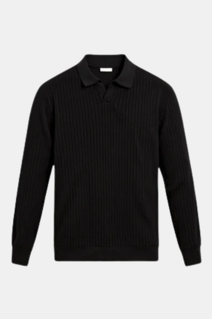 Striped Long Sleeve Polo