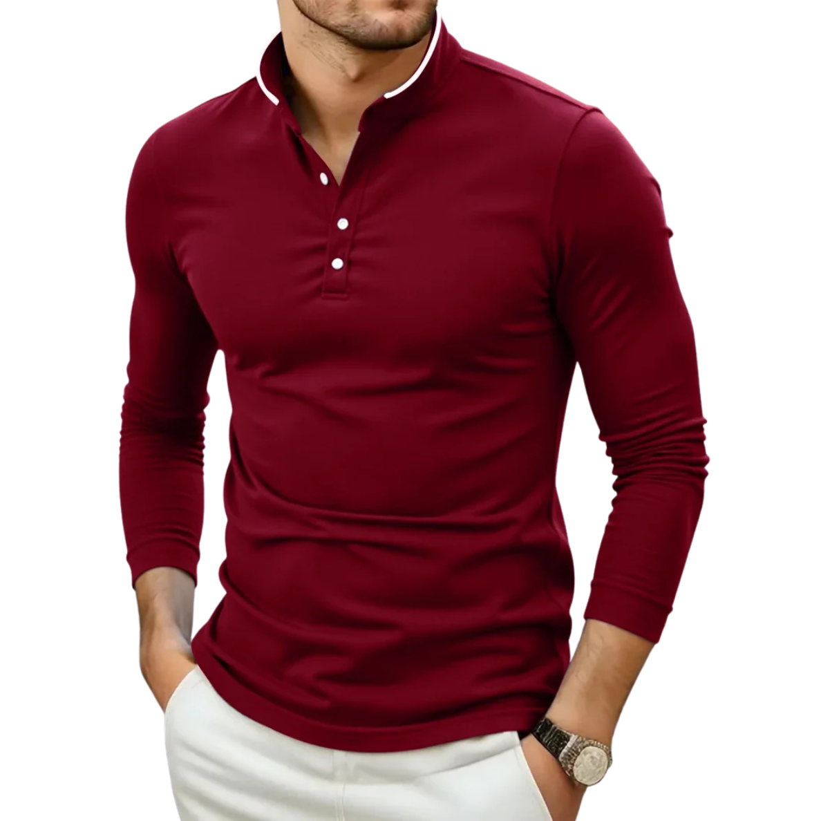 DAMIEN | LUXURY HIGH NECK LONG SLEEVE PULLOVER FOR MEN