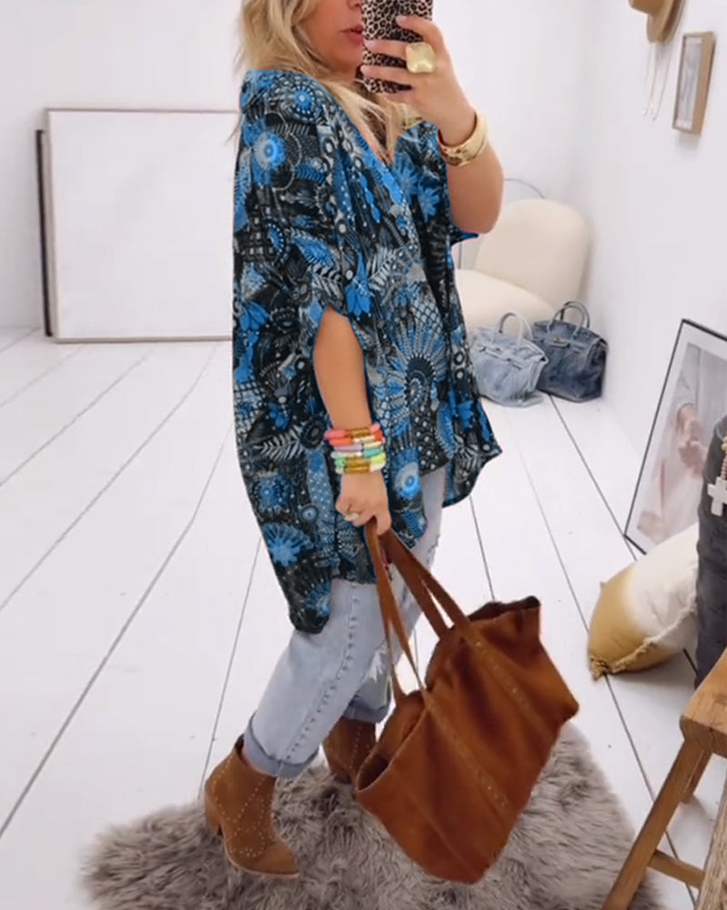 Printed Los Mode Blouse