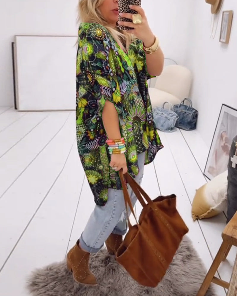 Printed Los Mode Blouse