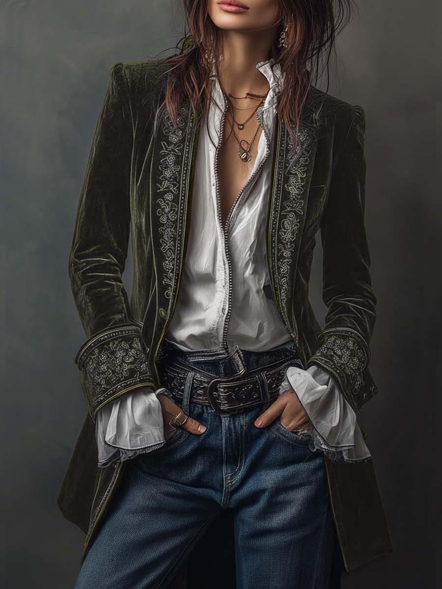 Mary | Navy Polyester  Jacket