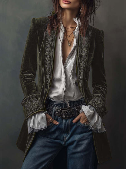 Mary | Navy Polyester  Jacket