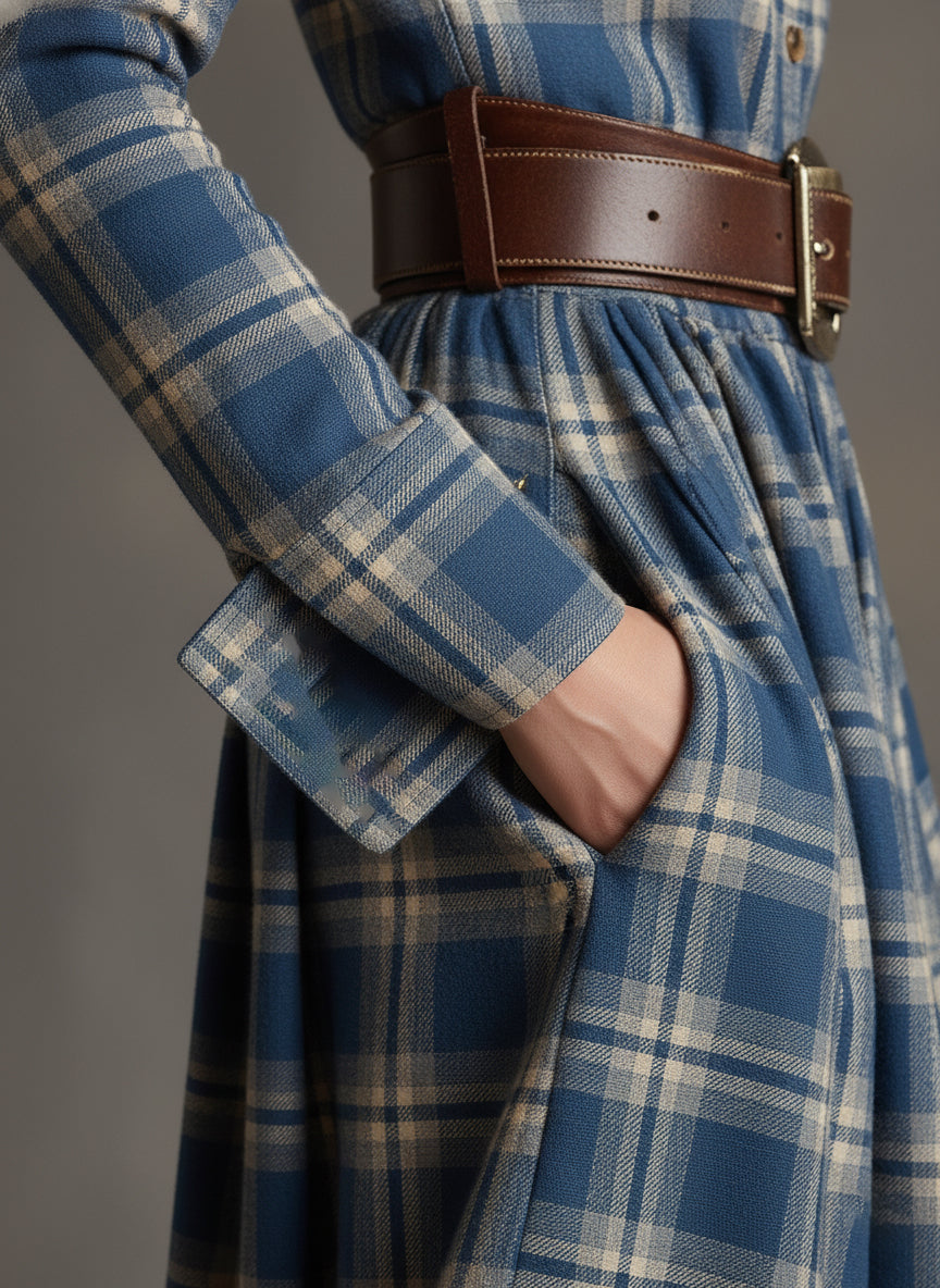 Women’s Plaid Maxi Dress