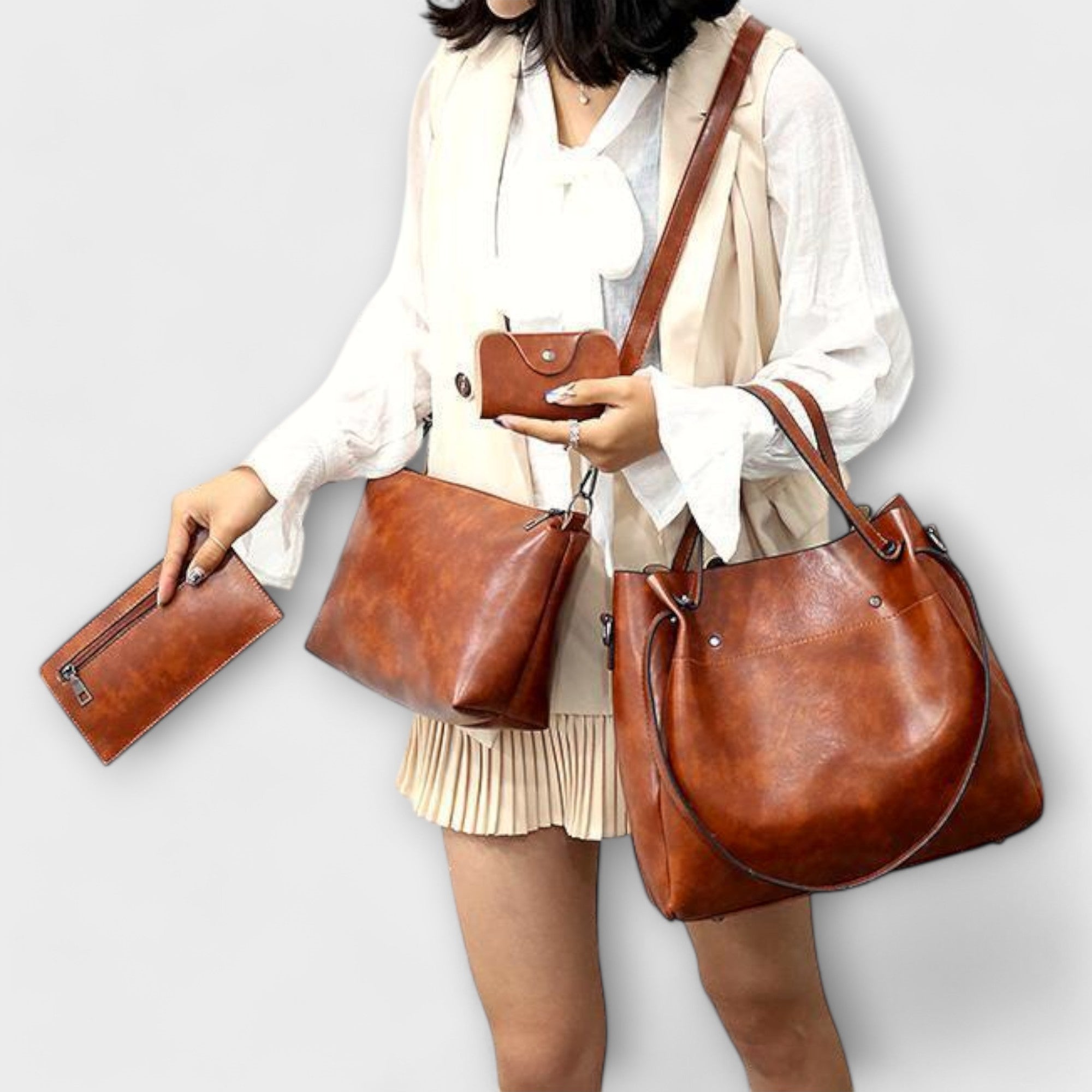 Lublanca - 4-Piece Vintage Bag Set