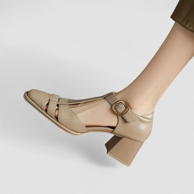 Elyxiana - Orthopedic T-Strap Block Heels