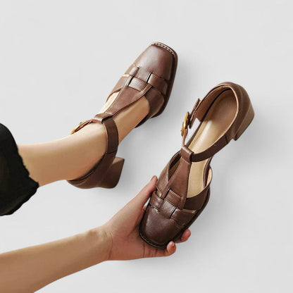 Elyxiana - Orthopedic T-Strap Block Heels