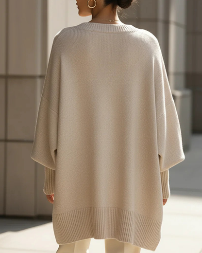 Round Neck Loose Medium Sweater