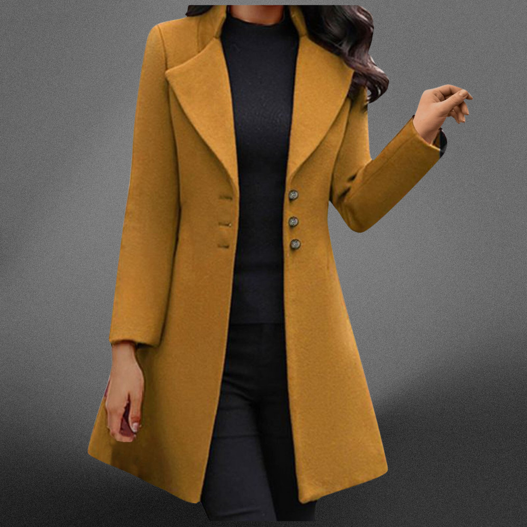 Charlotte - Luxurious Italian Wool Coat with Long Sleeves