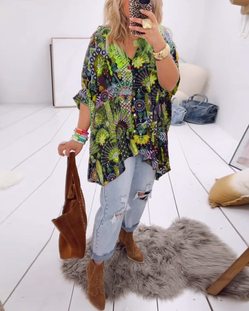 Printed Los Mode Blouse
