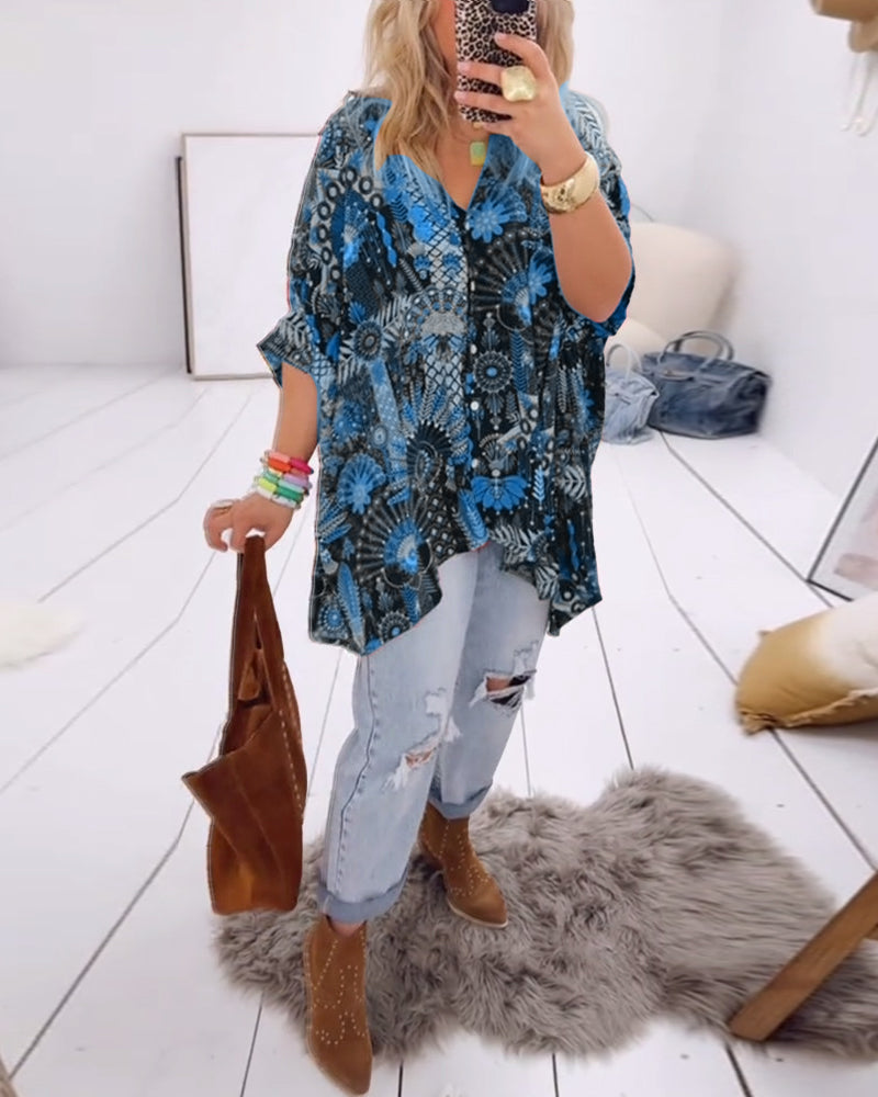 Printed Los Mode Blouse