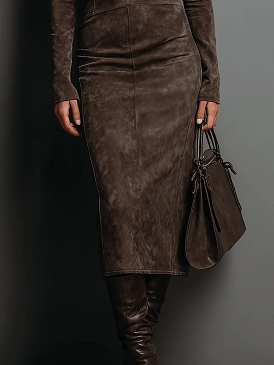 Midi Dress with Long Sleeves