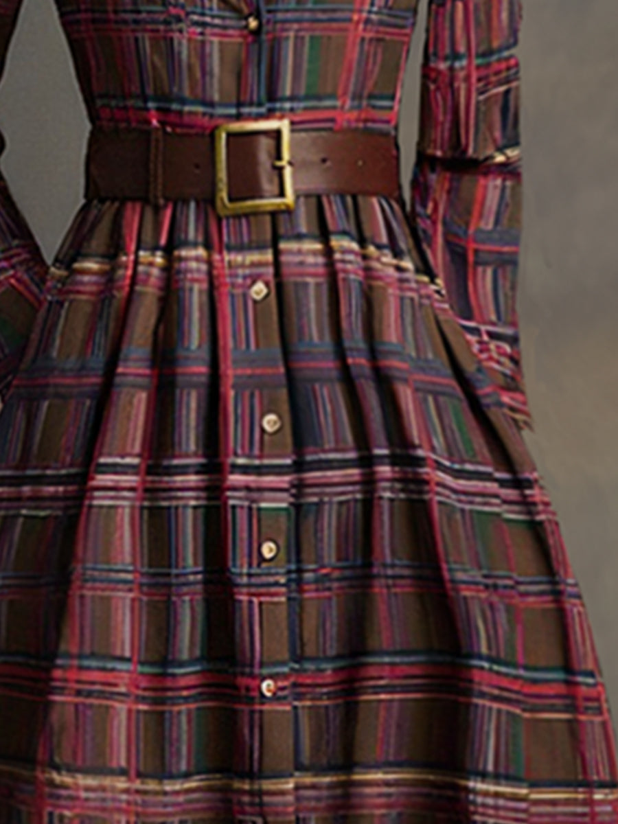 Women’s Plaid Maxi Dress