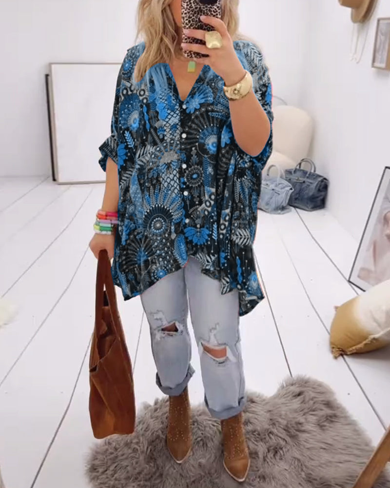 Printed Los Mode Blouse
