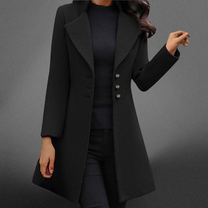 Charlotte - Luxurious Italian Wool Coat with Long Sleeves