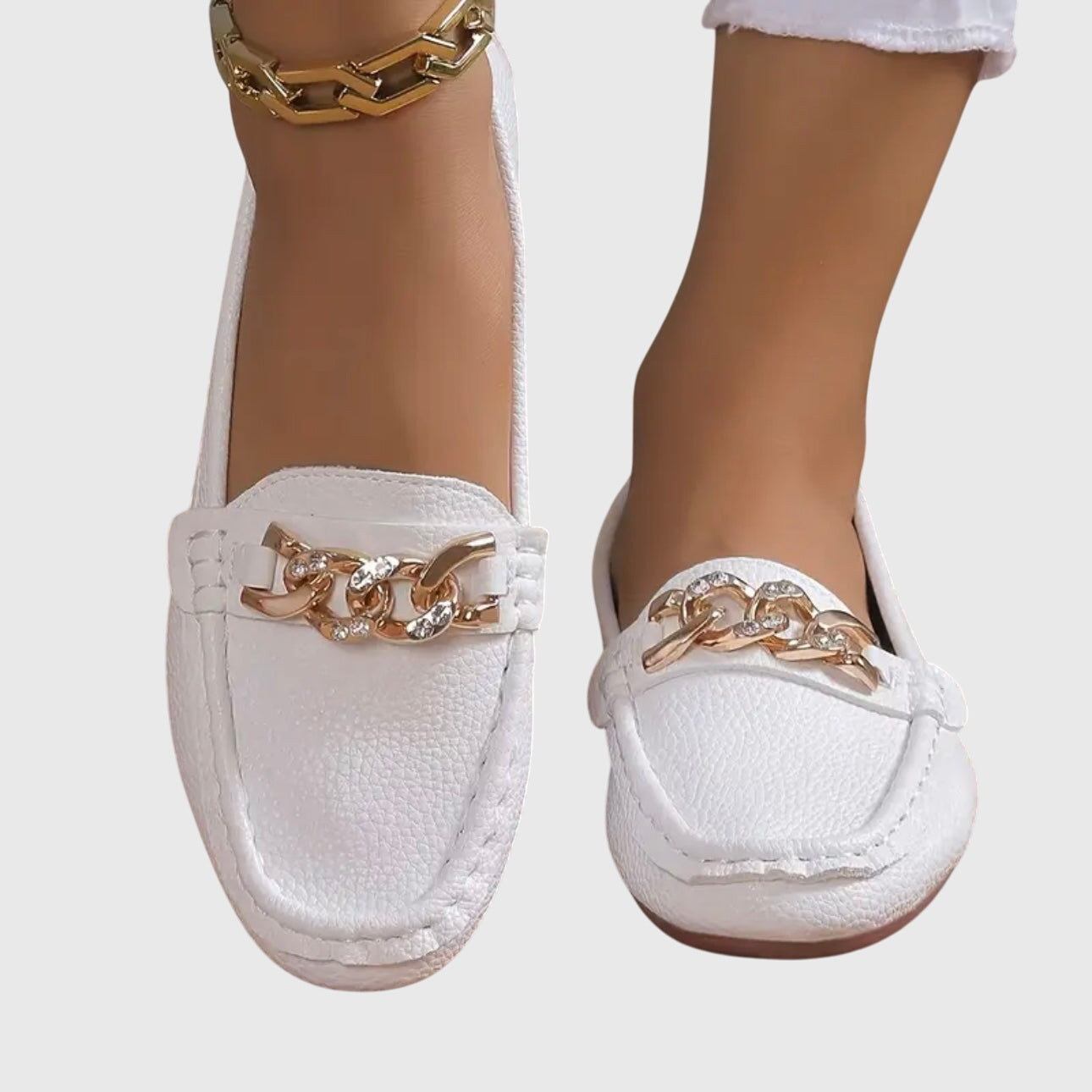 Gold Chain Comfort Loafers