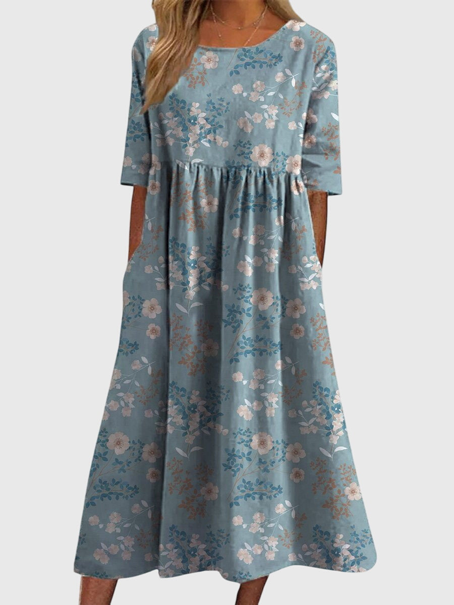 Embroidered Flowy Dress