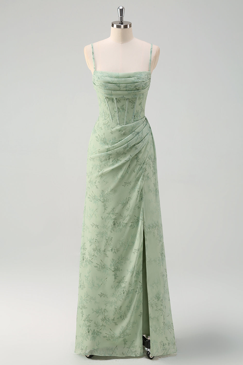 Floral Corset Bridesmaid Dress