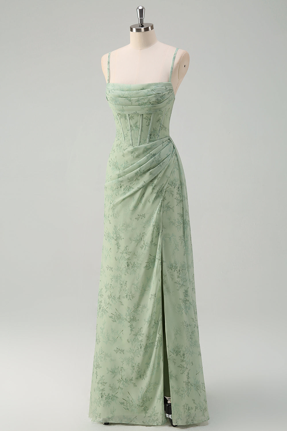 Floral Corset Bridesmaid Dress