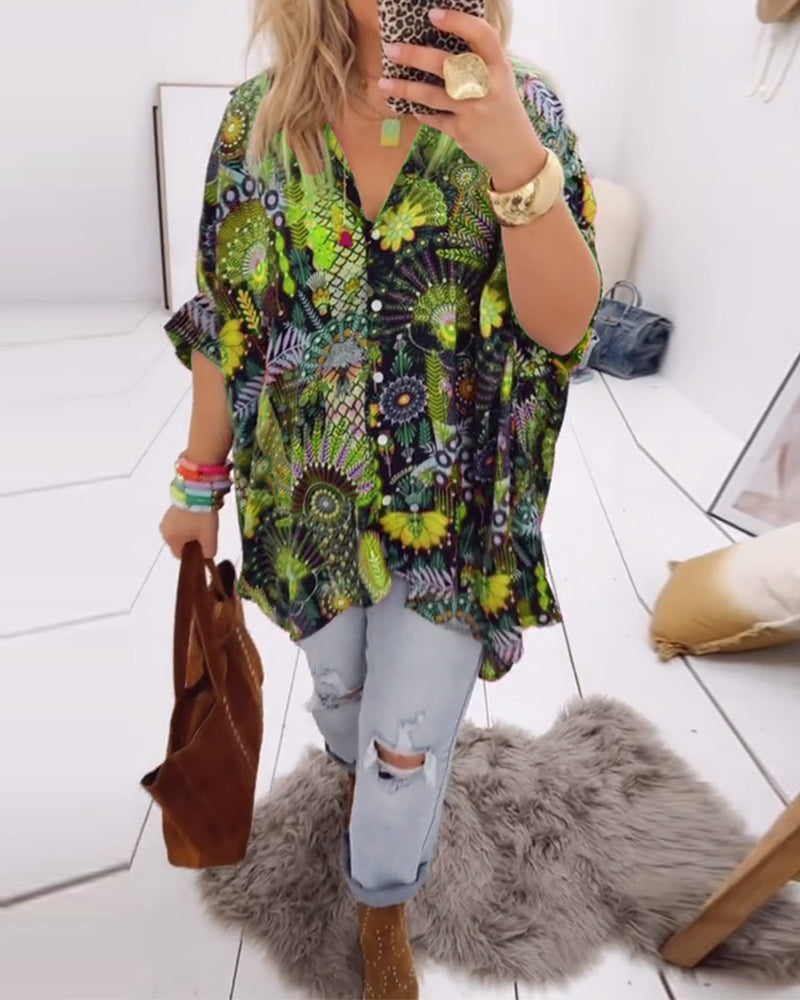 Printed Los Mode Blouse